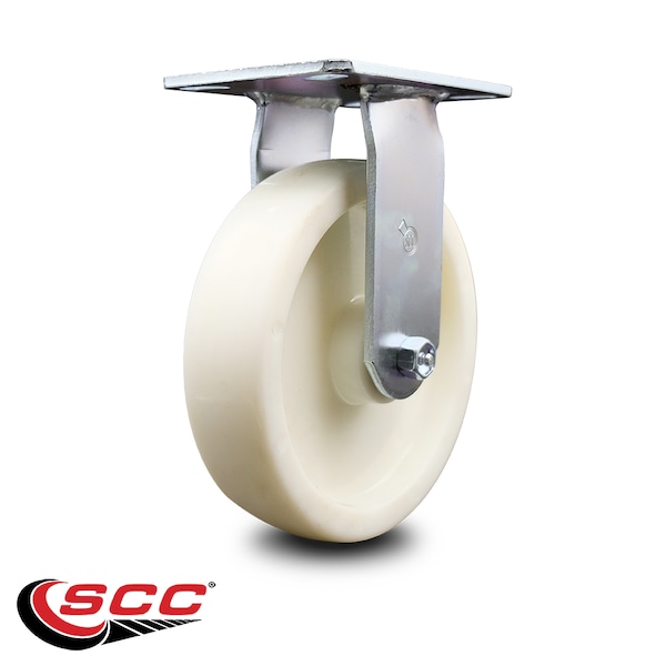 8 Inch Heavy Duty Top Plate Nylon Rigid Caster with Ball Bearing